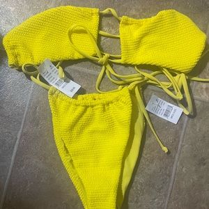 LA Hearts Yellow Bikini pacsun